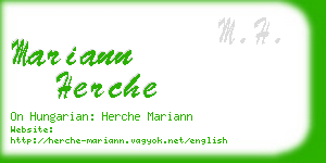 mariann herche business card